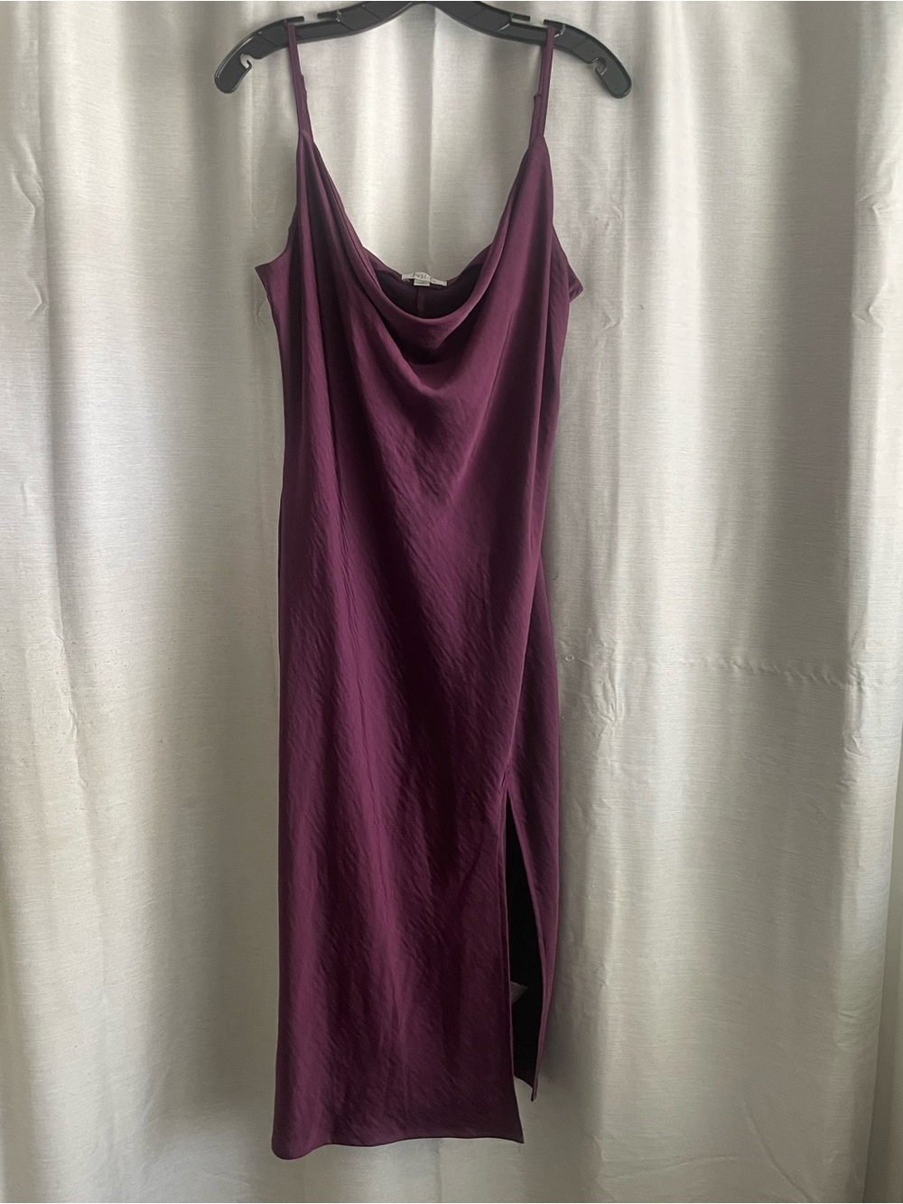 Justify Plum Cowl Neck Midi Slip Dress